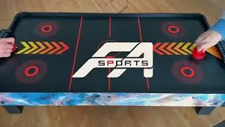 FASports LED Airhockey Tisch Skyline Arena und Solar Fury, Airhockey Tischauflage Zero-G Battle