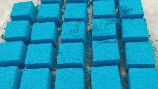 ASMR - Tutorial blue sand texture requested by @Concreteasmr-h2d 🩷✨