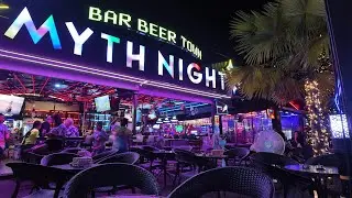 Pattaya Myth Night Beer Town Nightlife, Thailand - 4K 60FPS