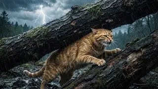 Heart-stopping moment: Little cat single-handedly weathers a fierce storm 🌪️🙀