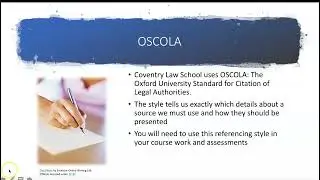 Introduction to the OSCOLA Referencing System