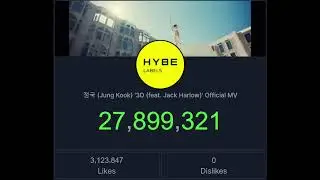 정국 (Jung Kook) '3D (feat. Jack Harlow)' Official MV | Live Count