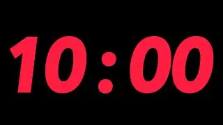 10 MINUTES COUNTDOWN TIMER 60 SECONDS BEEP RED