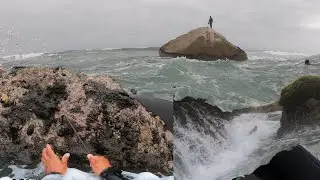 Cruzamos a pescar en esta peña/Camaná en mar Movida!!