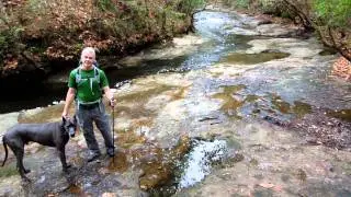 Mike Feldman and Buddy on the Florida Trail at the Econfina River