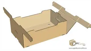 Montaje Caja de cartón para frutas y hortalizas