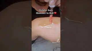 Applying Our Holiday Body Shimmer In Red ❤ www.crystalzcollection.com