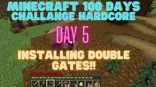 Day 5 Hardcore Minecraft #minecraftplays #minecraftsurvival #minecraft100days #minecraftclips