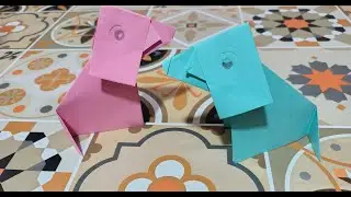 How to make origami paper dog.