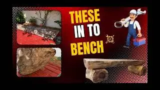 From Dead Tree Trunk to Rustic Bench (Chainsaw + Hand Finish) | Satisfying Build