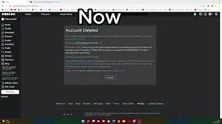 My banned roblox account Now vs Then