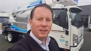 Walk around the new Donghae DHT150S bucket truck built for Delta Nelson by Waimea Truck and Crane