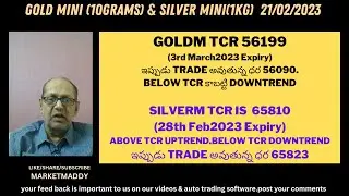 21feb2023 GOLD MINI (10GRAMS LOT) AND SILVER MINI (1KG LOT) TRADING WITH TREND LEVELS