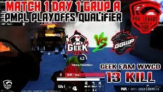 Late Game GGWP vs Geek Fam 3 vs 4 | Match 1 PUBG Mobile Pro League Indonesia Playoffs Qualifier 2020