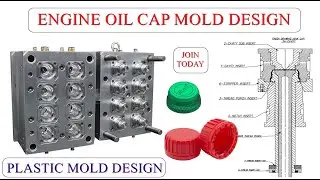 ENGINE OIL CAP MOLD DESIGN - PLASTIC INJECTION MOLD DESIGN OIL CAP 38 mm-CIM DESIGN SOLUTION-ABHIJIT