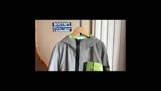 S-tone Island Mussola Gommata Reflective Jacket - Green