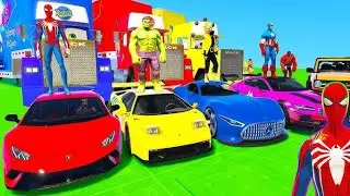 Hulk Driving Car & Tractor 🚗🚜 | Superhero Action Video