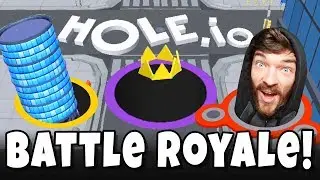 LET'S PLAY HOLE.IO *NEW IO GAME* BATTLE ROYALE GAMEPLAY ON ANDROID TABLET! BEATING MY HIGH SCORE