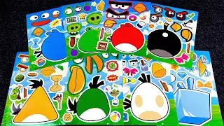 [ToyASMR] Decorate with Sticker Book Angry Birds #angrybirds #paperdiy