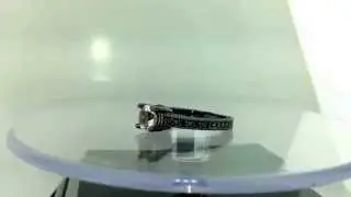 Morganite & Black Diamonds Engagement Ring Vintage Style 14k Black Gold