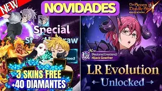 40 DIAMANTES + 3 SKINS GRÁTIS!GOWTHER LR + NOVA MONO DESPERTADA!LABIRINTO SUBTERRÂNEO TEMP 21 - 7DS