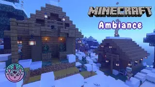 Cozy Minecraft Snowy Village | 3 Hours of Relaxing Ambiance ❄️ (No Music)