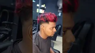 Red hair color // box hair cut //full    fade hair cut //short tending reels  #shortreels #shortvira