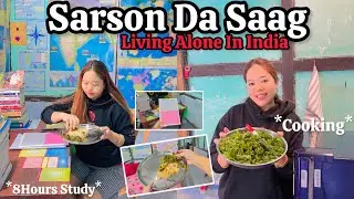 A Day in my Life in India🌸Aesthetic Vlog🌿Cooking Sarson Saag & more📚SSC+TEACHING ASPIRANT✨