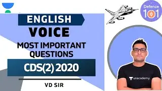 Voice ( Most Important Questions) [Part-2] | English | Target CDS(2) 2020 | VD Sir