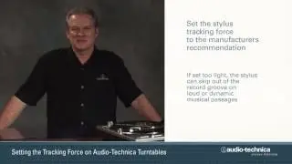 How to Set Tracking Force on AT-LP120-USB and AT-LP1240-USB Turntables
