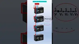 Battery parallel connection#shortviral #electrical #electronic #youtubeshorts #youtube #youtuber