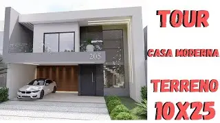 PLANTA DE SOBRADO EM TERRENO 10X25 | 3 DORMITÓRIOS | PISCINA | ÁREA GOURMET | LOTE 10X25