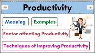 No.09 ~ Productivity | Meaning | Example | Techniques | Factor affecting Productivity | (Hindi)