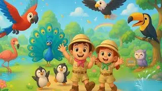 Bird Safari song for kids | Come meet the colorful birds! | nursery rhymes and songs for kids
