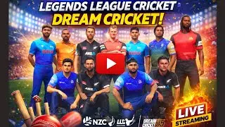LEGENDS LEAGUE CRICKET 🔥 Dream Cricket 25 Gameplay | India vs NZ vs WI | Live Match