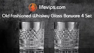 Whiskey Glasses Old Fashioned Whiskey Glass Barware - Set of 4