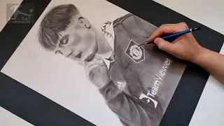 Garnacho Manchester United. day drawing || How to draw Alejandro Garnacho