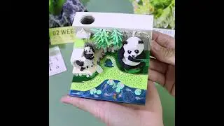 #3D Notepad Panda Memo Pad With 2025 Calendar #Paper Notes Artistic Notepad #Christmas Birthday Gift