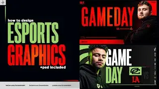 How to Design an Esports Graphics (+PSD FILE) | Luvansh Lekhi | Esports Graphic Tutorial |