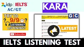 IELTS Listening Test | Practice Test with Answers | IDP AC/GT #ieltswithgic #ieltslistening