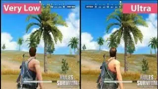 RULES OF SURVIVAL |LOW GRAPHICS VS HIGH GRAPHICS ( comparison) /MUST WATCH/ ||GAMING WITH AYUSH||