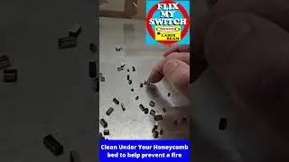laser honeycomb bed clean under it to help prevent a file #shorts