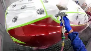 Difficult Tesla paint job Part 2 - 2  Pnt PPMR - Red Tri-coat