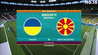 Ukraine vs North Macedonia | UEFA EURO 2020 | Matchday 2 Group C | PES 2021