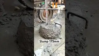 Concrete Slump Test At 175mm #youtubeshorts #concrete #shorts