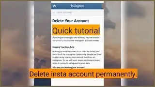 How to delete instagram account permanently