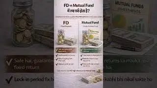 FD vs Mutual Fund💰📈 | Safe ya Growth?🤔#FDvsMutualFund#RupeeCraft#Inv stmentTips#SafeInvestment