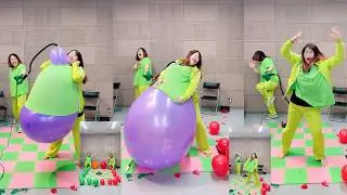 巨大風船を服の中で割れるまで膨らませるお掃除ロボ対決やってみた Giant Balloon Pop Race Challenge: Who Can Pop It Faster?! vol.7