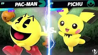 Super Smash Bros Ultimate Amiibo Fights Pac Man vs the World #19 vs Pichu