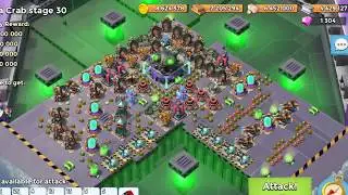 BoomBeach -Mega Crab 6.0 st 30 Solo Live - RZM and Gran